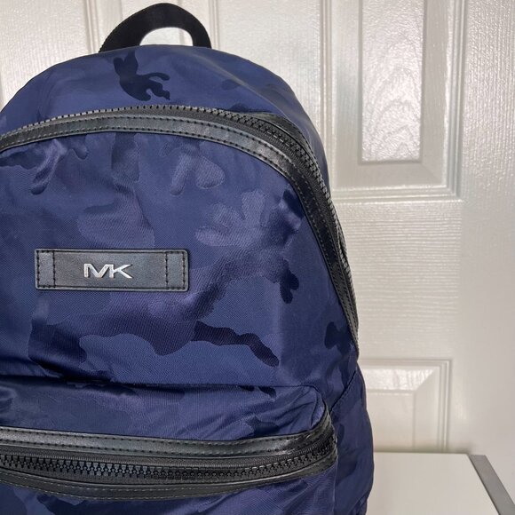Michael Kors Camouflage Nylon Jacquard Backpack Blue Camo main image 10
